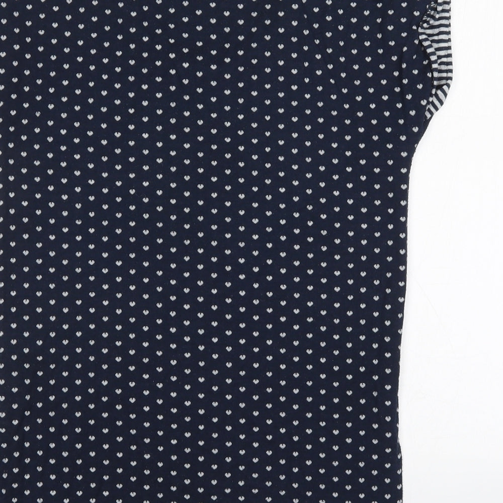 Oasis Womens Blue Polka Dot  Tunic T-Shirt Size XS