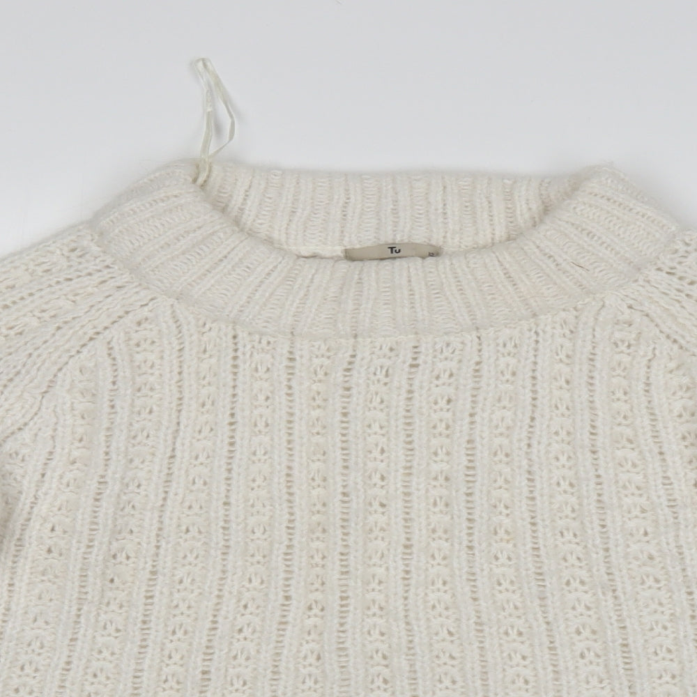 TU Womens White   Pullover Jumper Size 12