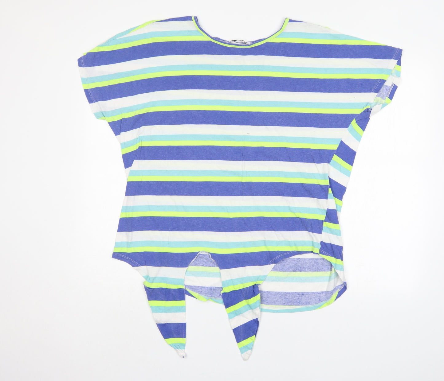 pep & co Womens Multicoloured Striped  Wrap T-Shirt Size 16