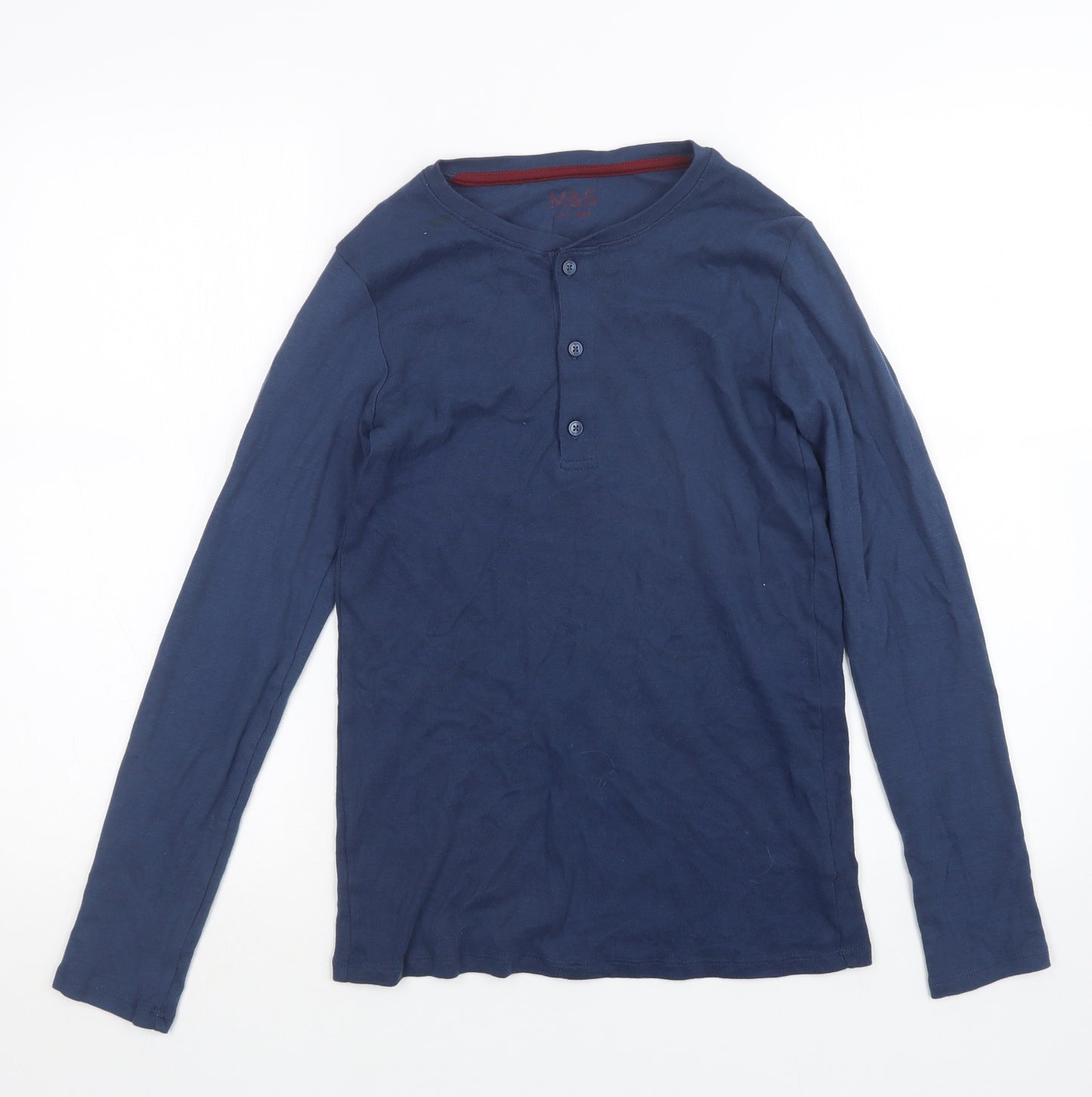 Marks and Spencer Boys Blue    Pyjama Top Size 13-14 Years