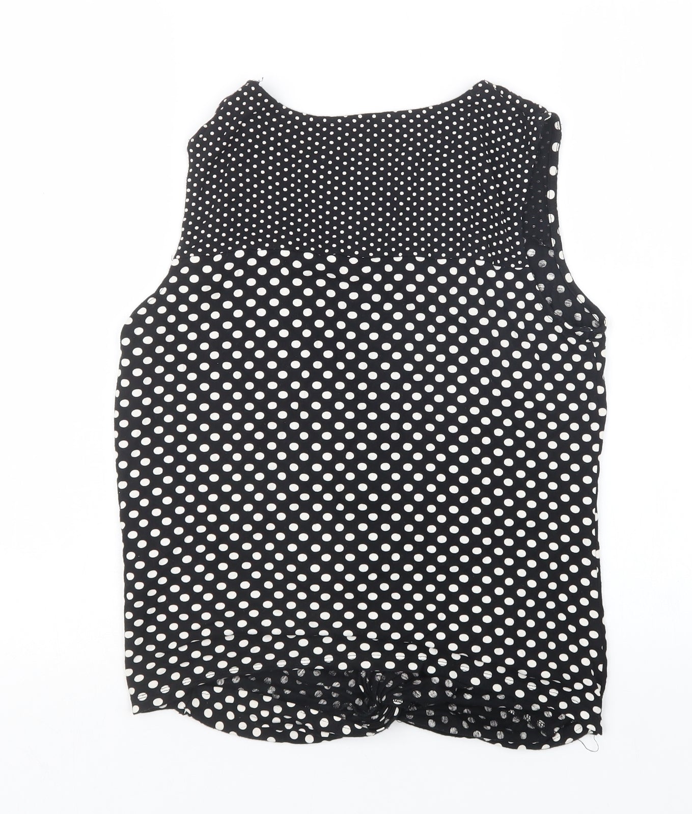 TU Womens Black Polka Dot  Basic T-Shirt Size 14