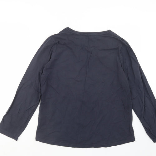 Avenue Mens Blue Geometric   Pyjama Top Size M