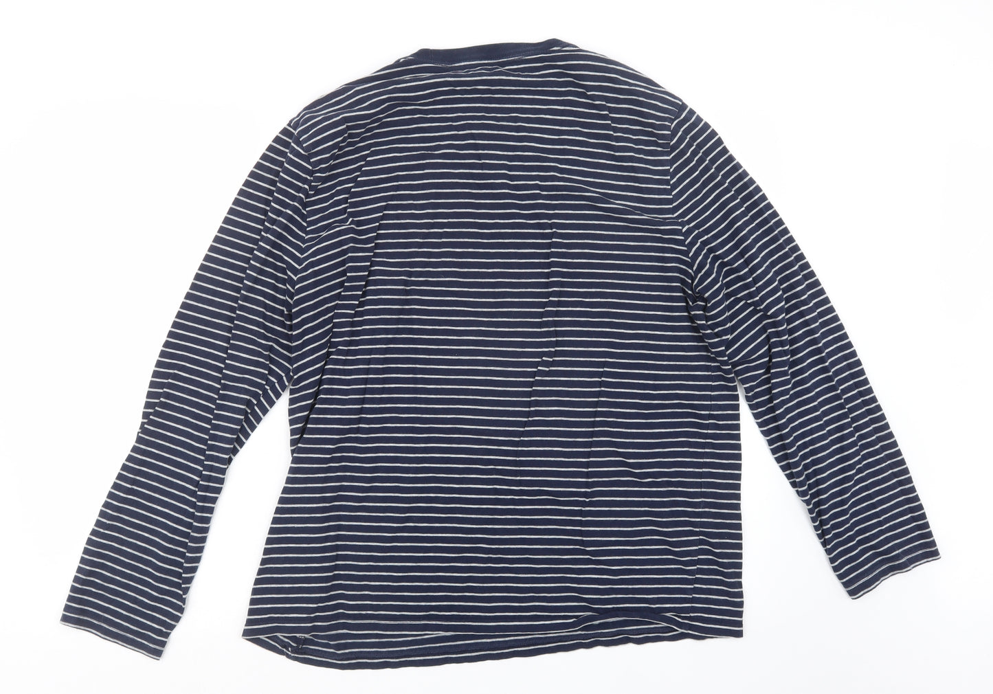 Gap Mens Blue Striped   T-Shirt Size XL