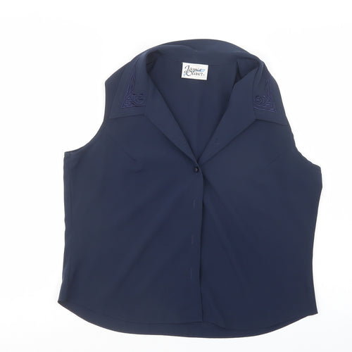 Jamie Oliver Womens Blue   Basic Button-Up Size 14