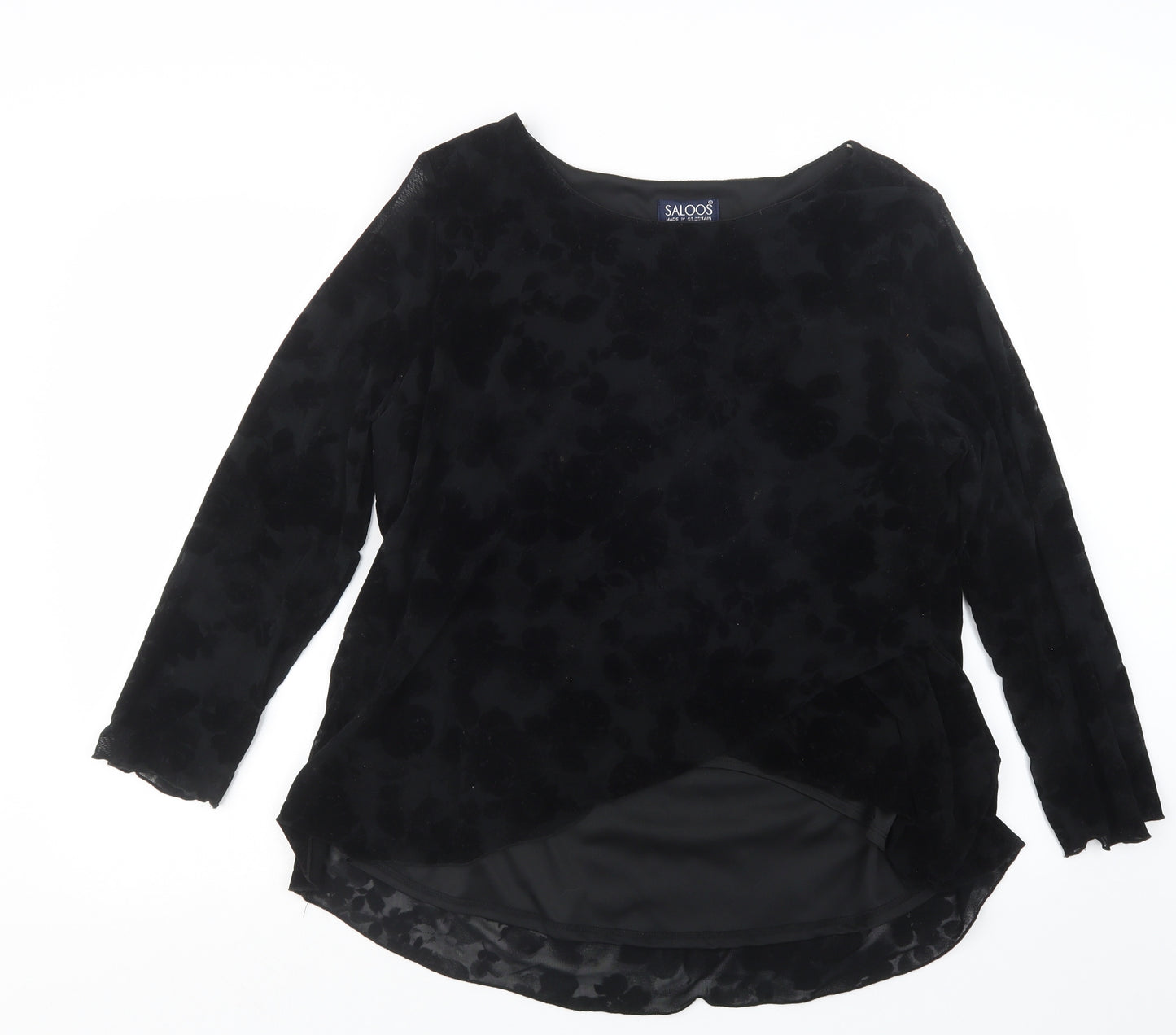 Saloos Womens Black   Basic T-Shirt Size 20