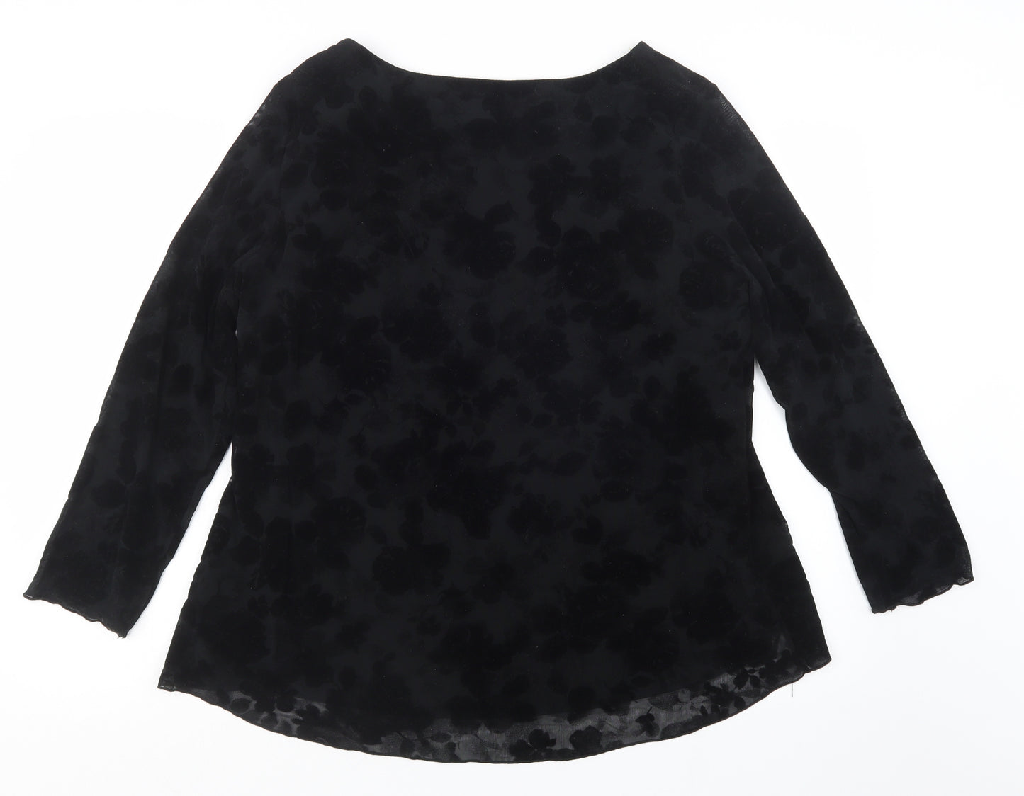 Saloos Womens Black   Basic T-Shirt Size 20