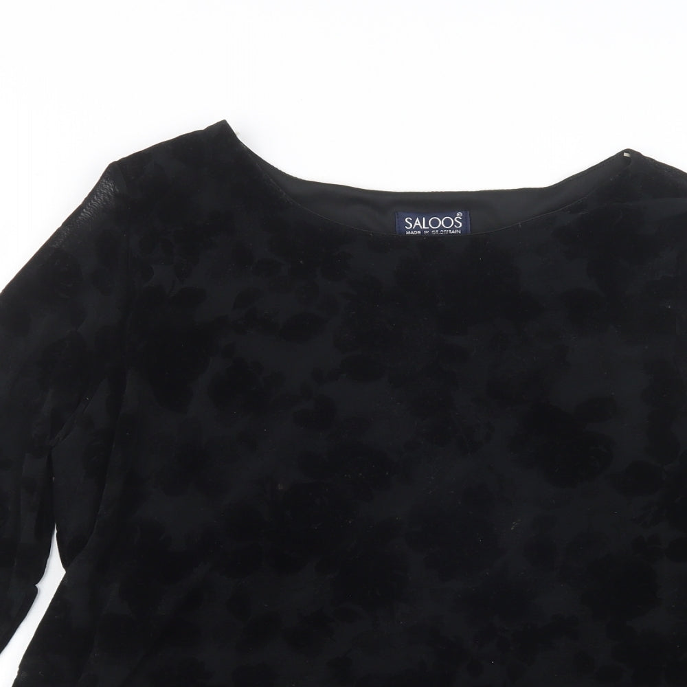 Saloos Womens Black   Basic T-Shirt Size 20