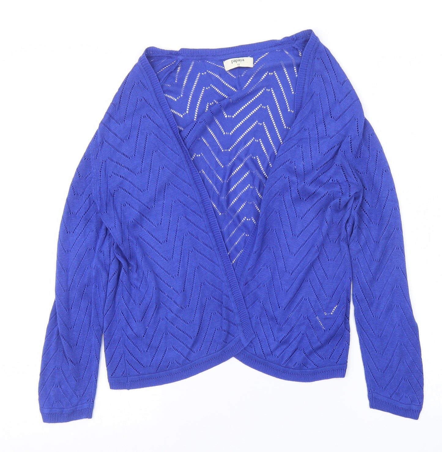 Papaya Womens Blue   Cardigan Jumper Size 12