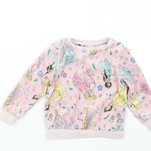 George Girls Pink Geometric  Babydoll Pyjama Top Size 18-24 Months  - Disney Princess
