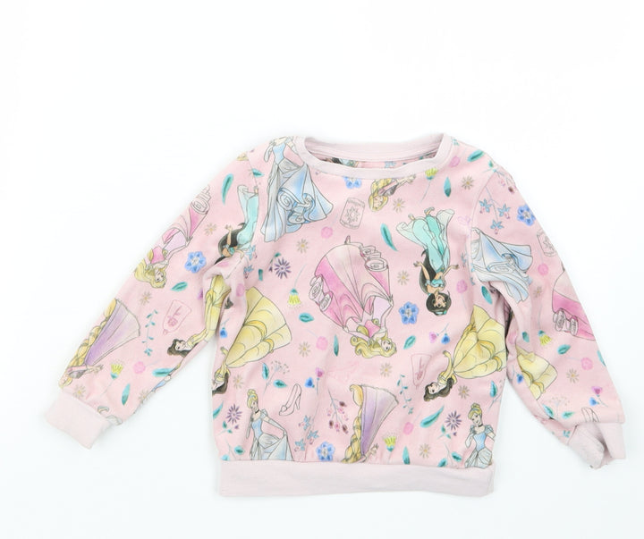 George Girls Pink Geometric Babydoll Pyjama Top Size 18-24 Months - Disney Princess