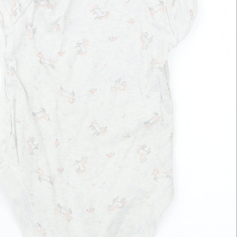 George Girls Grey Geometric  Babygrow One-Piece Size 12-18 Months