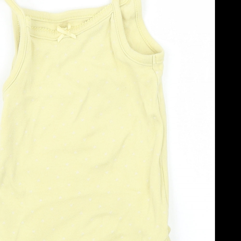 George Girls Yellow Geometric  Babygrow One-Piece Size 12-18 Months