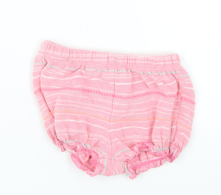 H&M Girls Pink Cropped Trousers Size 12 Months