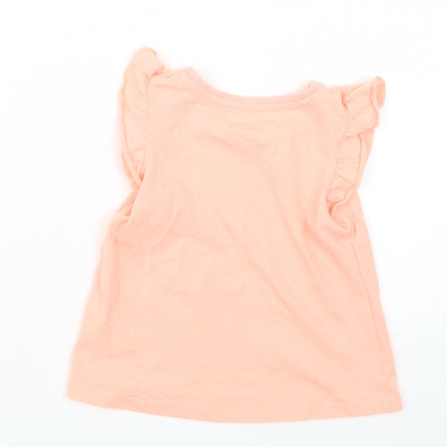 Matalan Girls Orange   Basic T-Shirt Size 18-24 Months