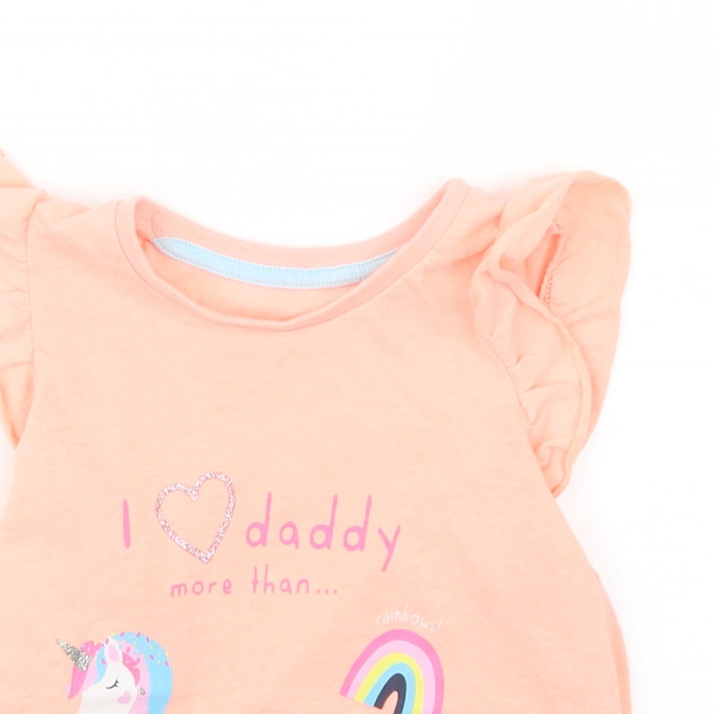 Matalan Girls Orange   Basic T-Shirt Size 18-24 Months