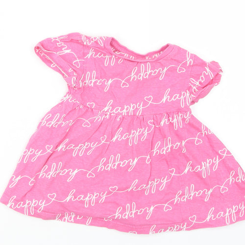Studio Girls Pink Geometric  T-Shirt Dress  Size 12-18 Months