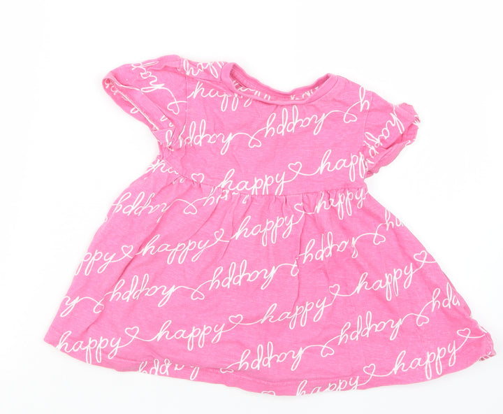 Studio Girls Pink Geometric T-Shirt Dress Size 12-18 Months
