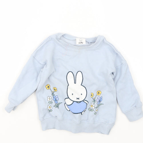 NEXT Girls Blue   Pullover Jumper Size 18-24 Months  - Miffy