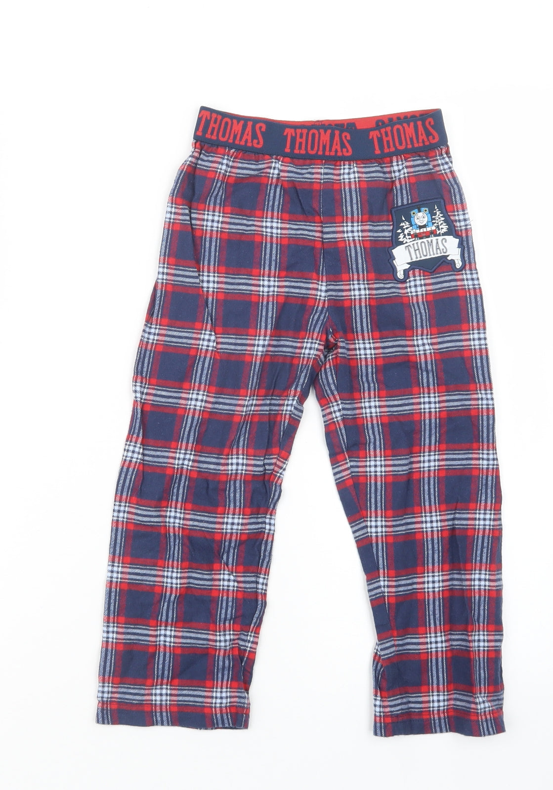 Marks and Spencer Boys Red Check   Pyjama Pants Size 4-5 Years  - Thomas the Tank