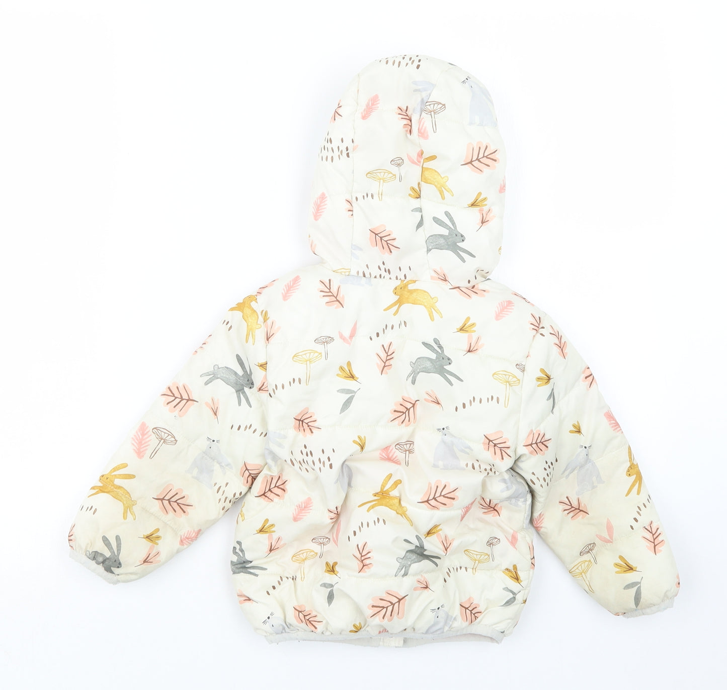 Marks and Spencer Girls Beige Geometric  Jacket Coat Size 2-3 Years