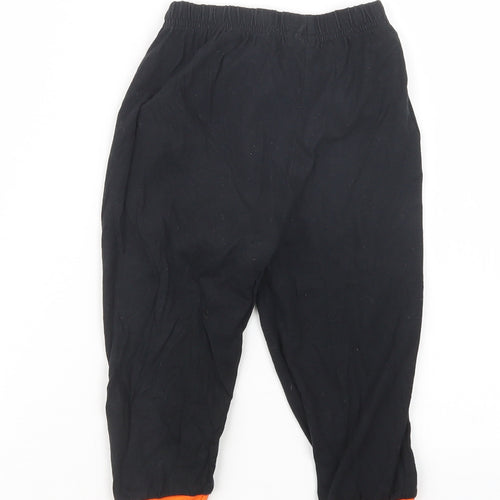 Preworn Boys Black Geometric  Capri Pyjama Pants Size 18-24 Months  - Halloween