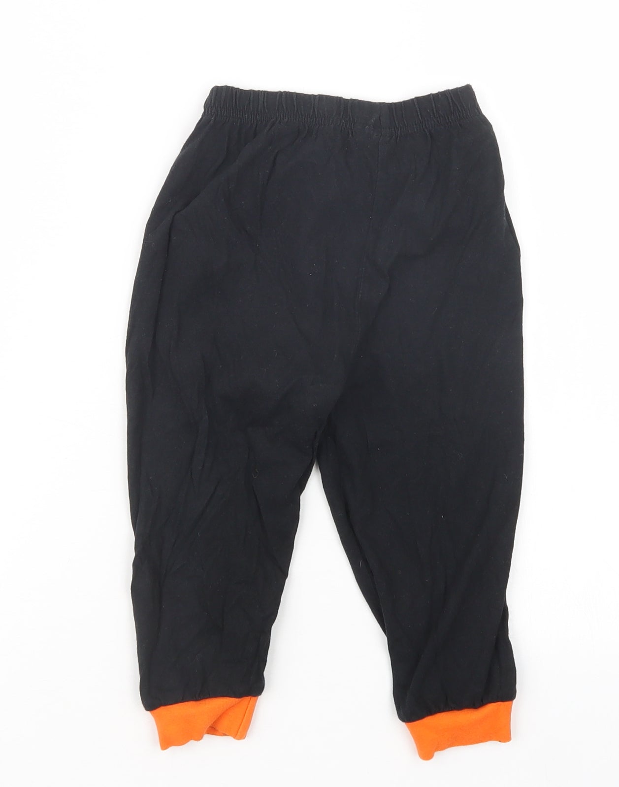Preworn Boys Black Geometric  Capri Pyjama Pants Size 18-24 Months  - Halloween