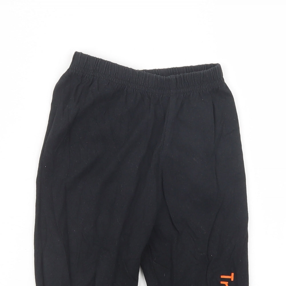 Preworn Boys Black Geometric  Capri Pyjama Pants Size 18-24 Months  - Halloween