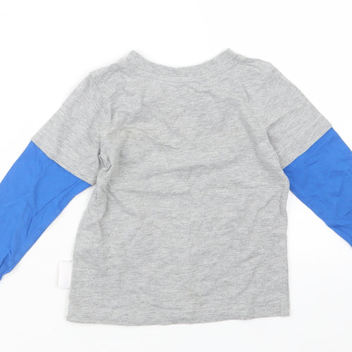 George Boys Grey Geometric  Babydoll Pyjama Top Size 18-24 Months