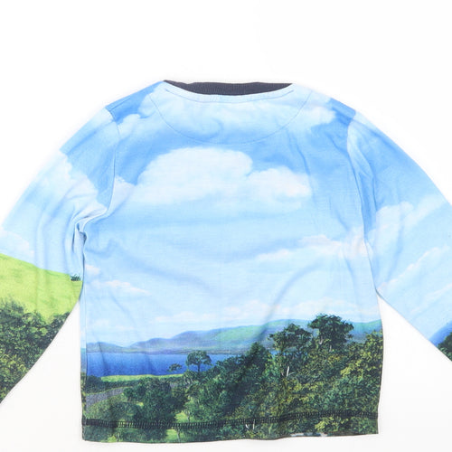 Thomas & Friends Boys Blue Geometric   Pyjama Top Size 3-4 Years  - Thomas the Tank