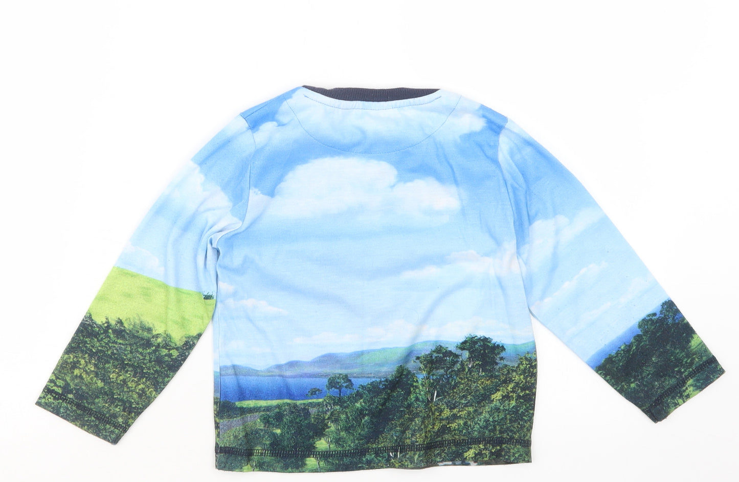 Thomas & Friends Boys Blue Geometric   Pyjama Top Size 3-4 Years  - Thomas the Tank