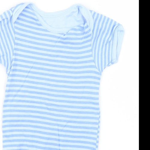 George Boys Blue Striped  Babygrow One-Piece Size 18-24 Months