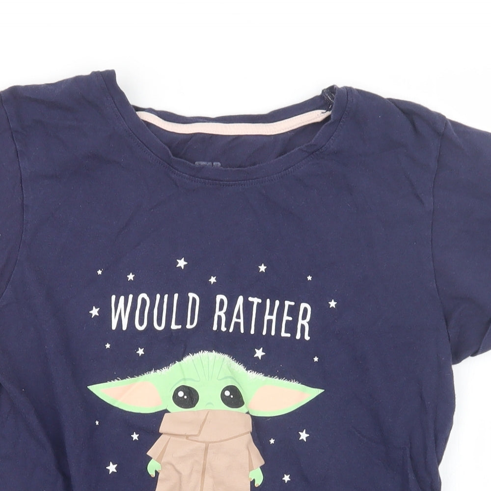 Primark Womens Blue Geometric  Top Pyjama Top Size 6  - Star Wars