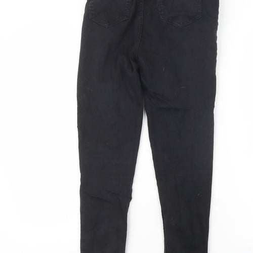 F&F Womens Black  Denim Straight Jeans Size 10 L26 in