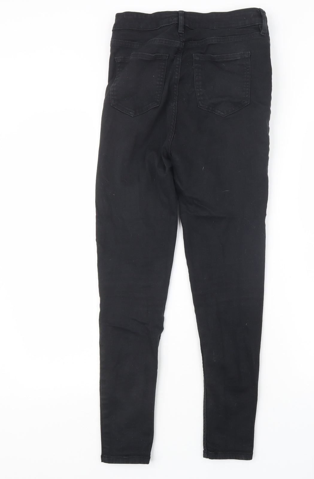F&F Womens Black  Denim Straight Jeans Size 10 L26 in