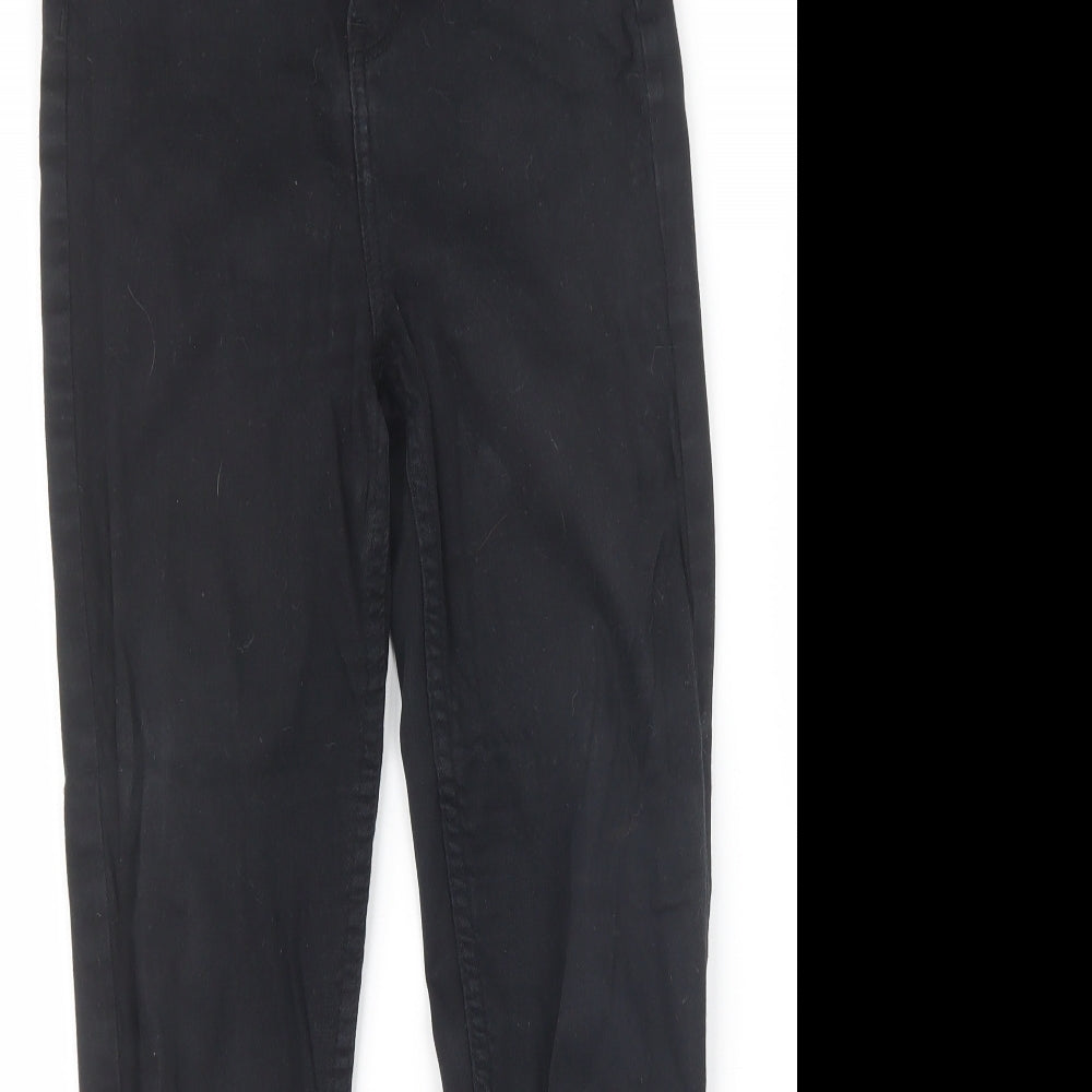 F&F Womens Black  Denim Straight Jeans Size 10 L26 in