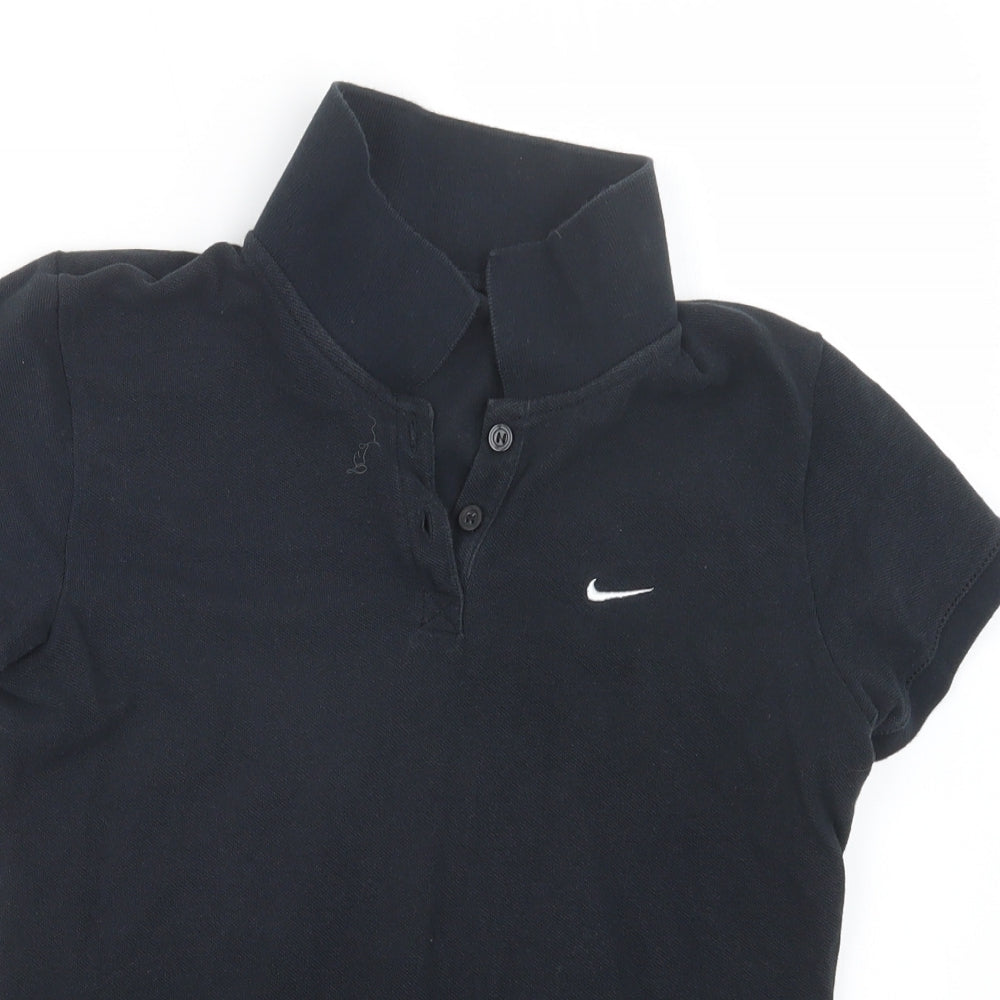 Nike Womens Black   Basic Polo Size M