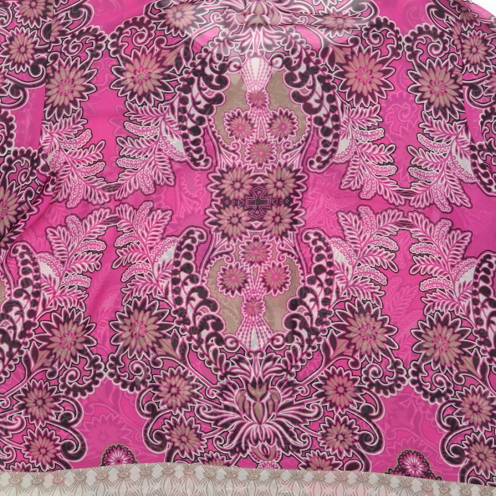 Style&co. Womens Pink Geometric  Basic Blouse Size XL