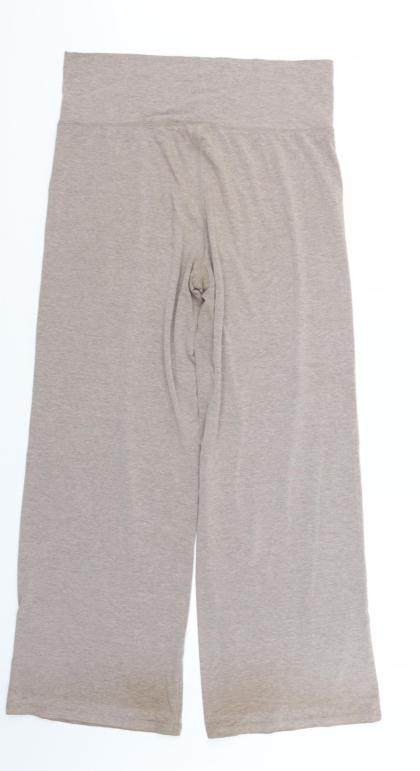 Laura Ashley Womens Beige Geometric  Capri Lounge Pants Size 14