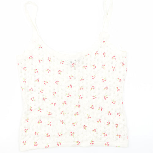 INC International Concepts Womens White Floral  Pullover Jumper Size L