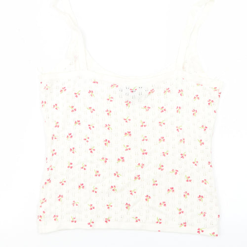 INC International Concepts Womens White Floral  Pullover Jumper Size L