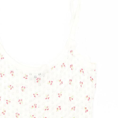 INC International Concepts Womens White Floral  Pullover Jumper Size L