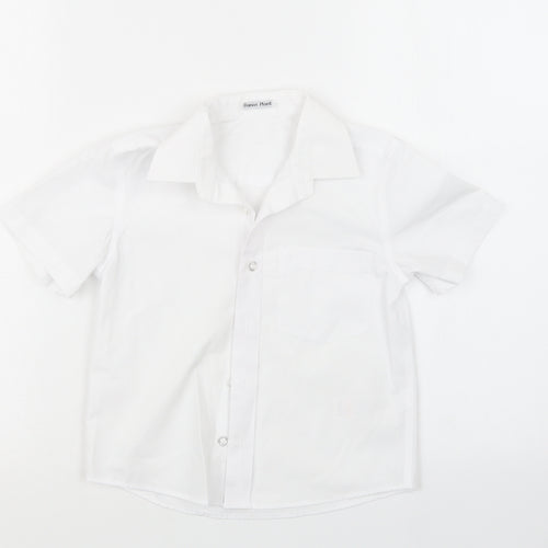 Lily & Dan Boys White   Basic Button-Up Size 4-5 Years