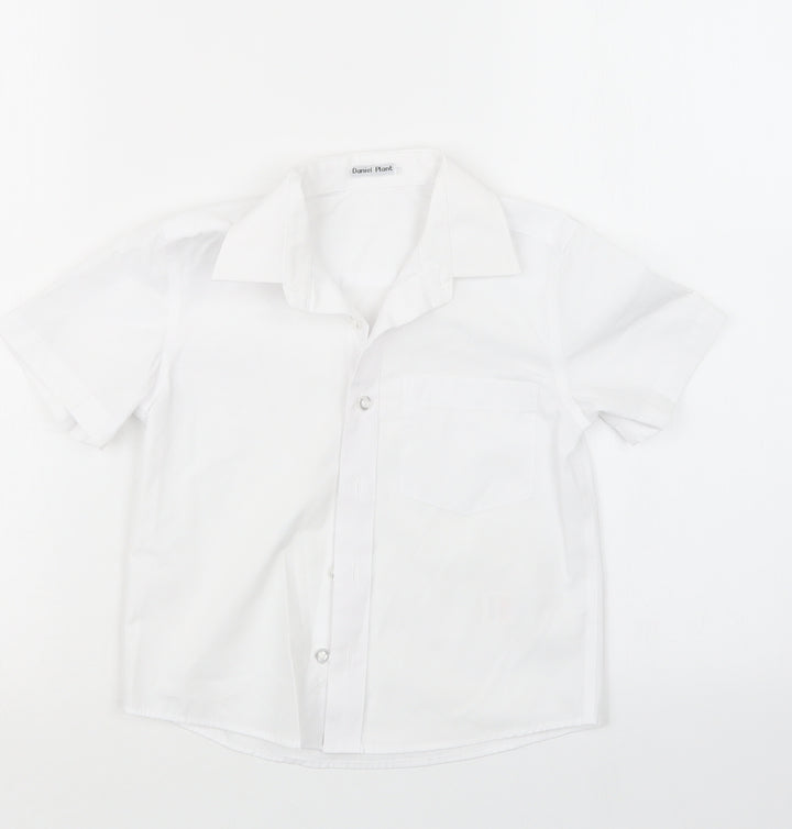 Lily & Dan Boys White   Basic Button-Up Size 4-5 Years