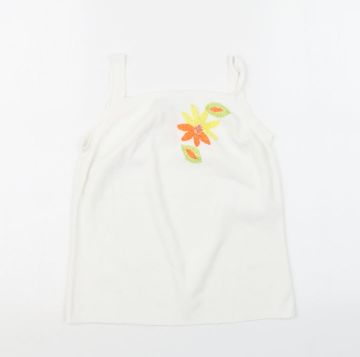 Joseph A. Womens White Basic Tank Size M
