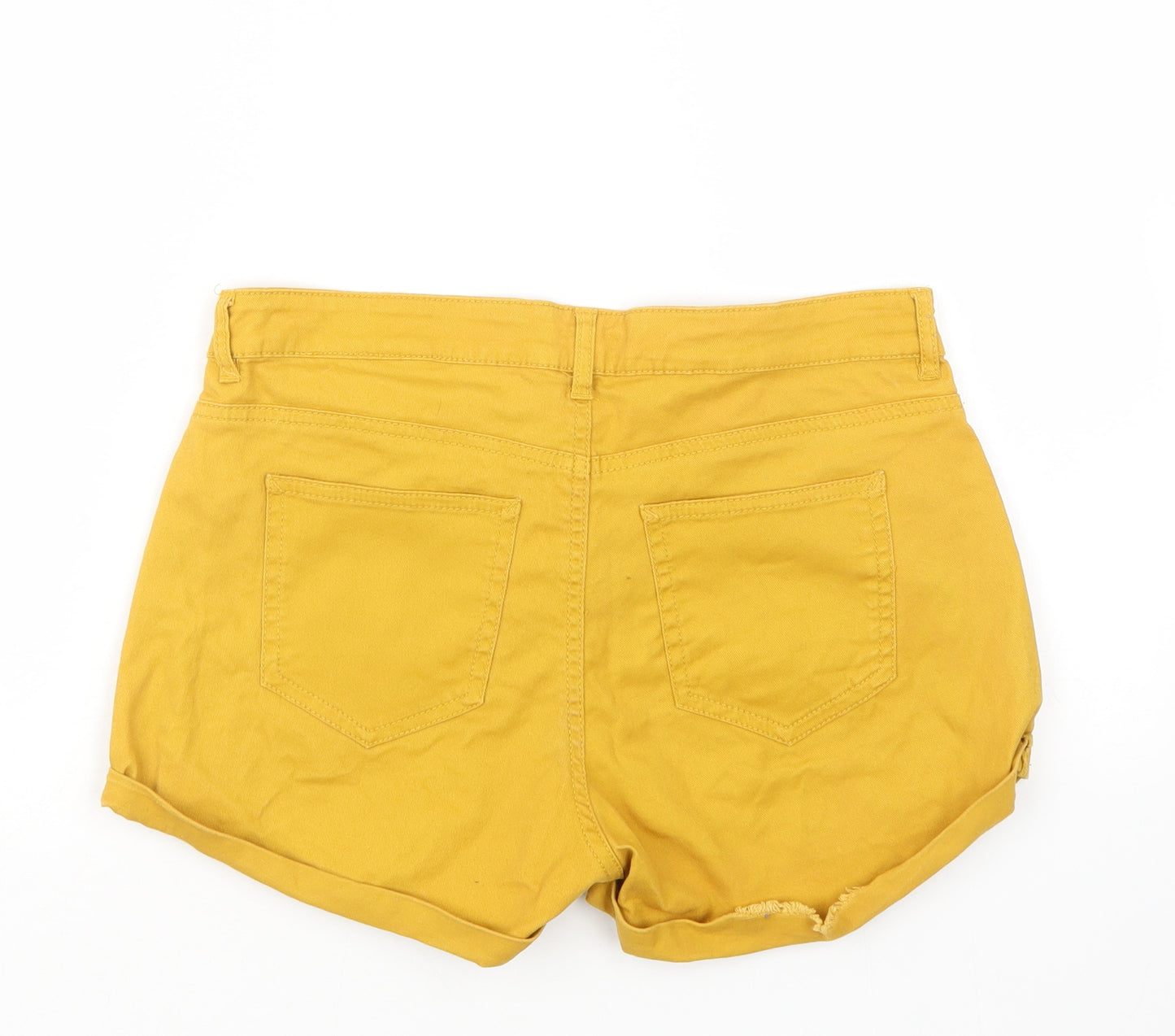 H&M Womens Yellow   Boyfriend Shorts Size 10