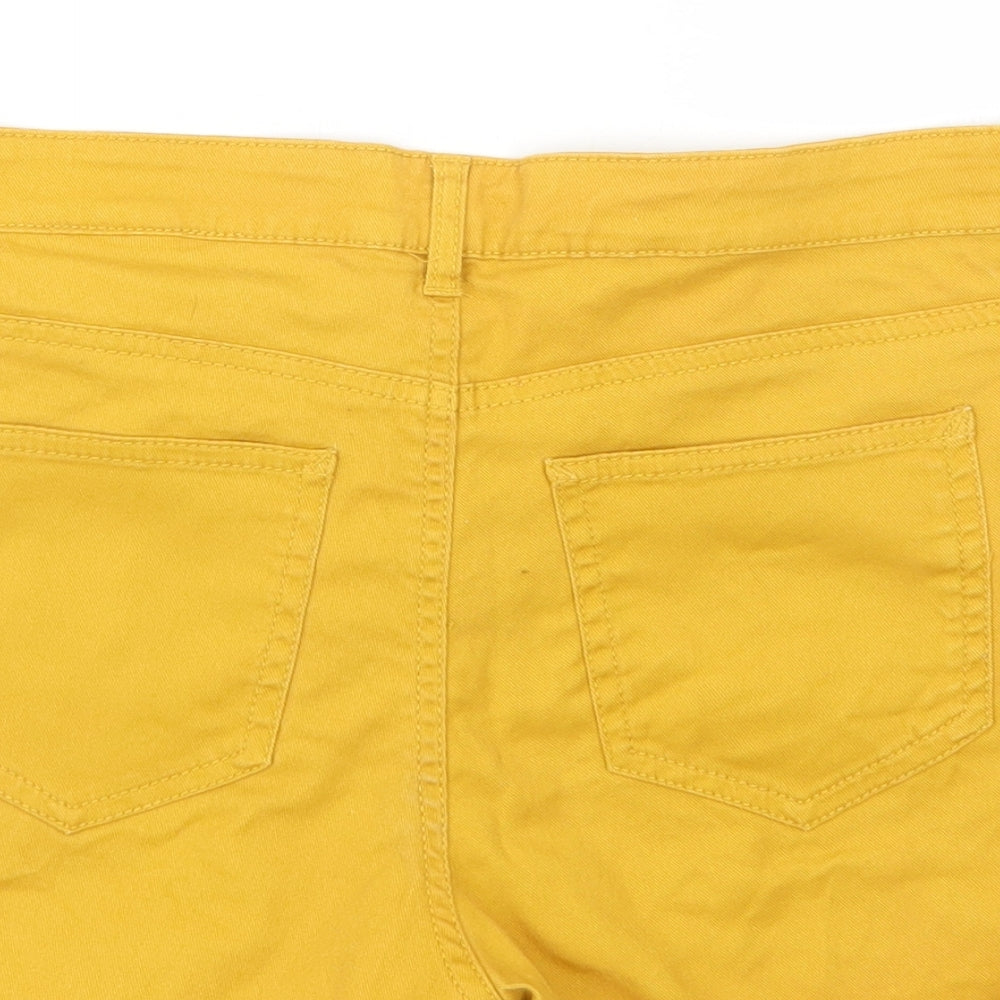 H&M Womens Yellow   Boyfriend Shorts Size 10