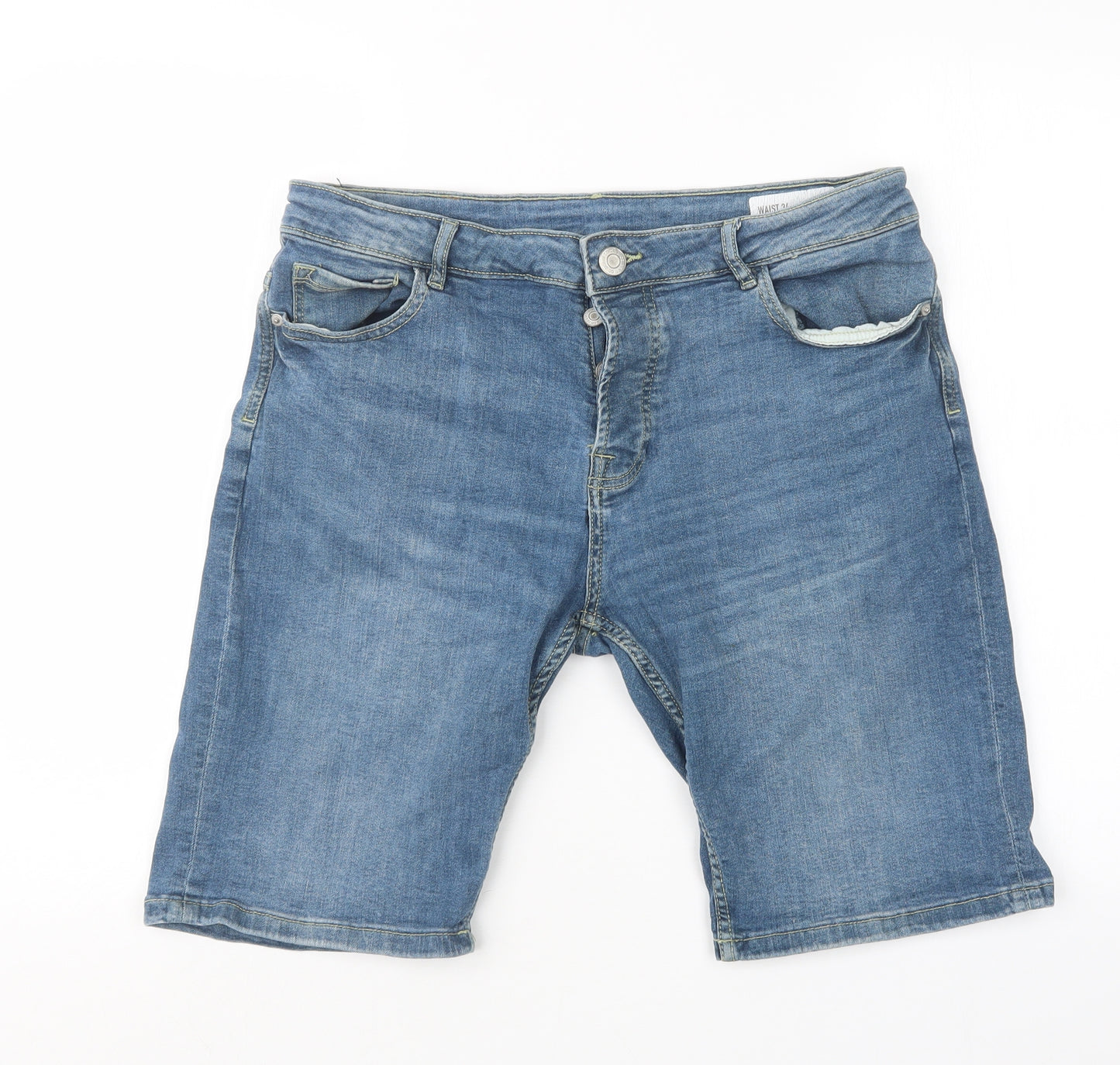 Denim Co. Mens Blue  Denim Bermuda Shorts Size 32 in