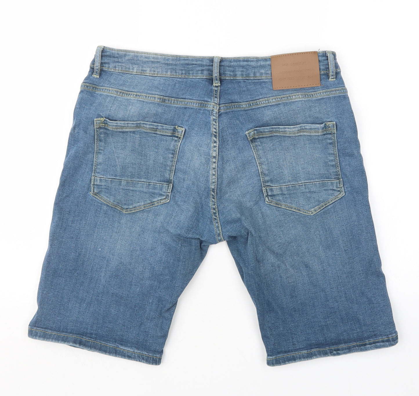 Denim Co. Mens Blue  Denim Bermuda Shorts Size 32 in