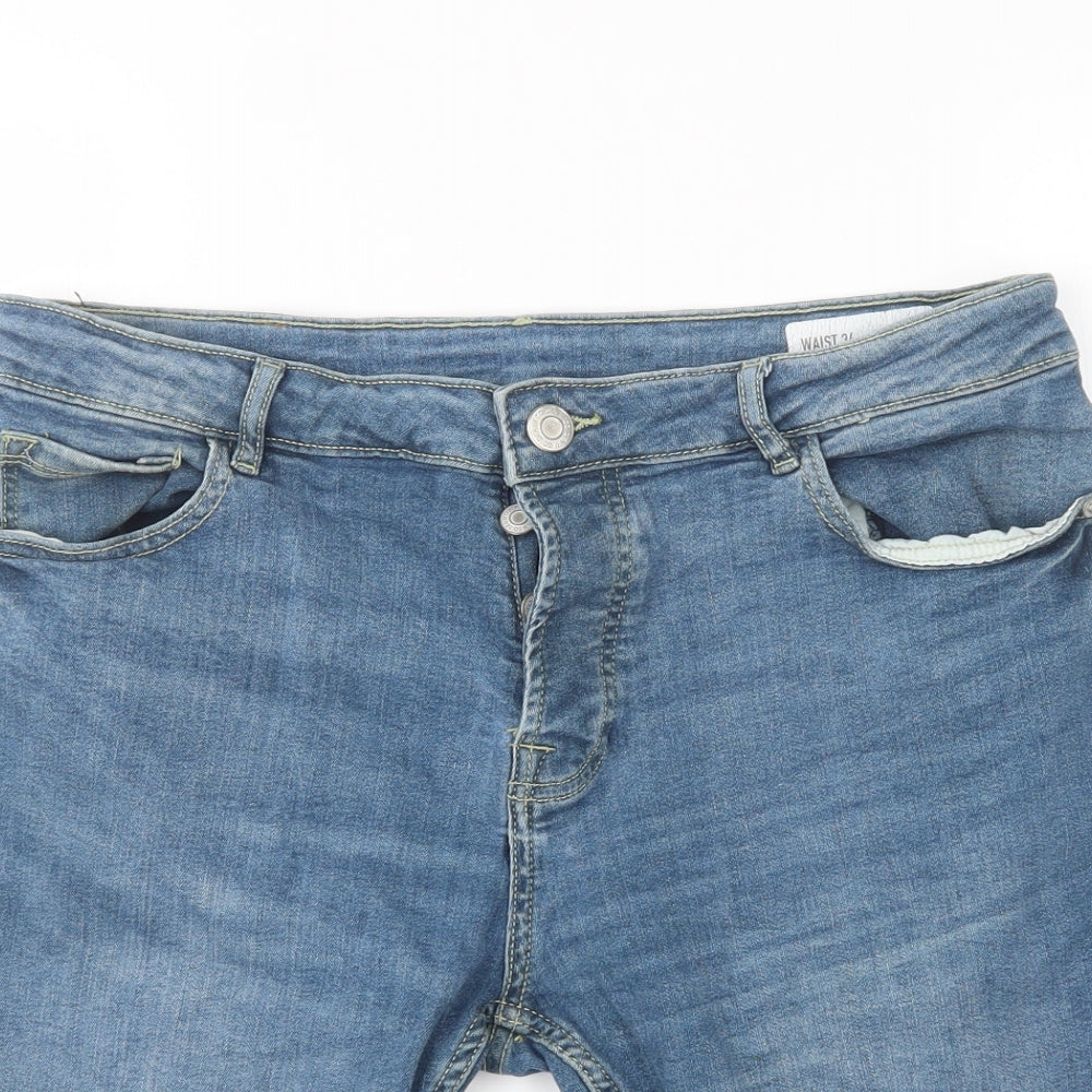 Denim Co. Mens Blue  Denim Bermuda Shorts Size 32 in