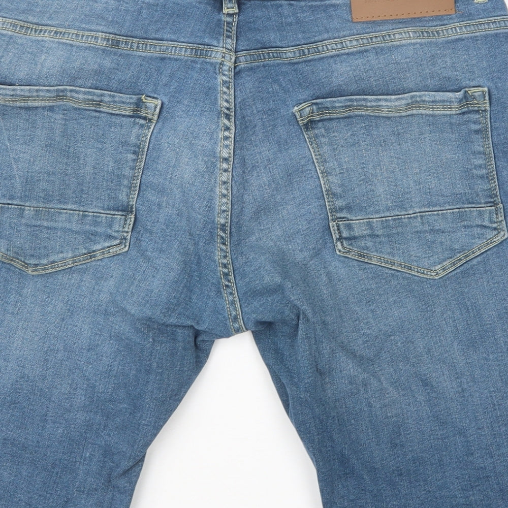 Denim Co. Mens Blue  Denim Bermuda Shorts Size 32 in